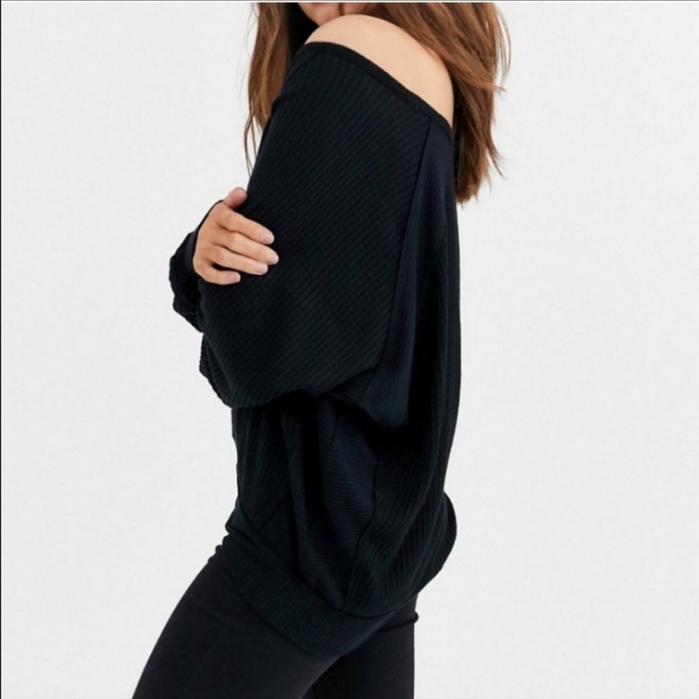Free People We The Free Santa Clara V-neck Thermal Pullover Top